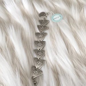 Boho silver bracelet